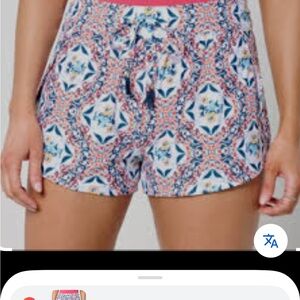 Jantzen Swim Shorts Size 16 Red Blue Yellow‎ Floral Print Drawstring New